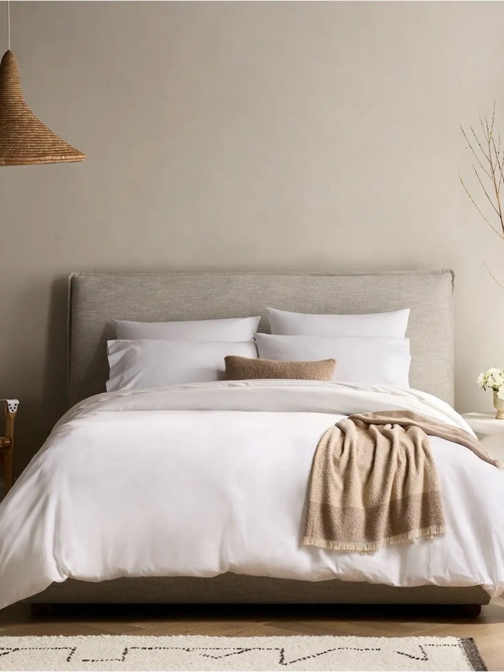NWOT Quince Organic Crisp Percale Duvet Cover, King/Cal (White)